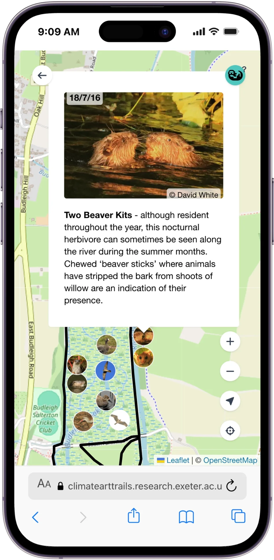 River Otter Wildlife Trail app screenshot